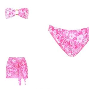 Kulani Kinis Pink and White Floral Bikini